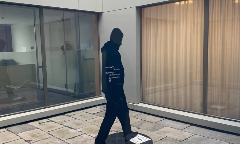 Silhouette von Martin 45 Jahre, am Laufen
