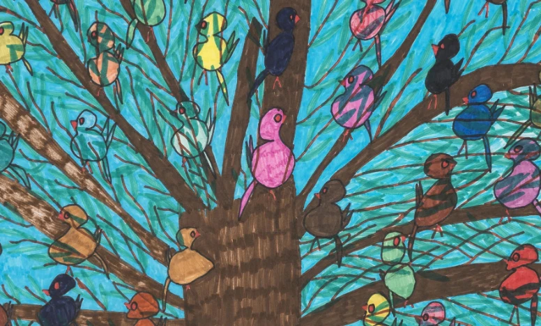 Baum mit Vögel