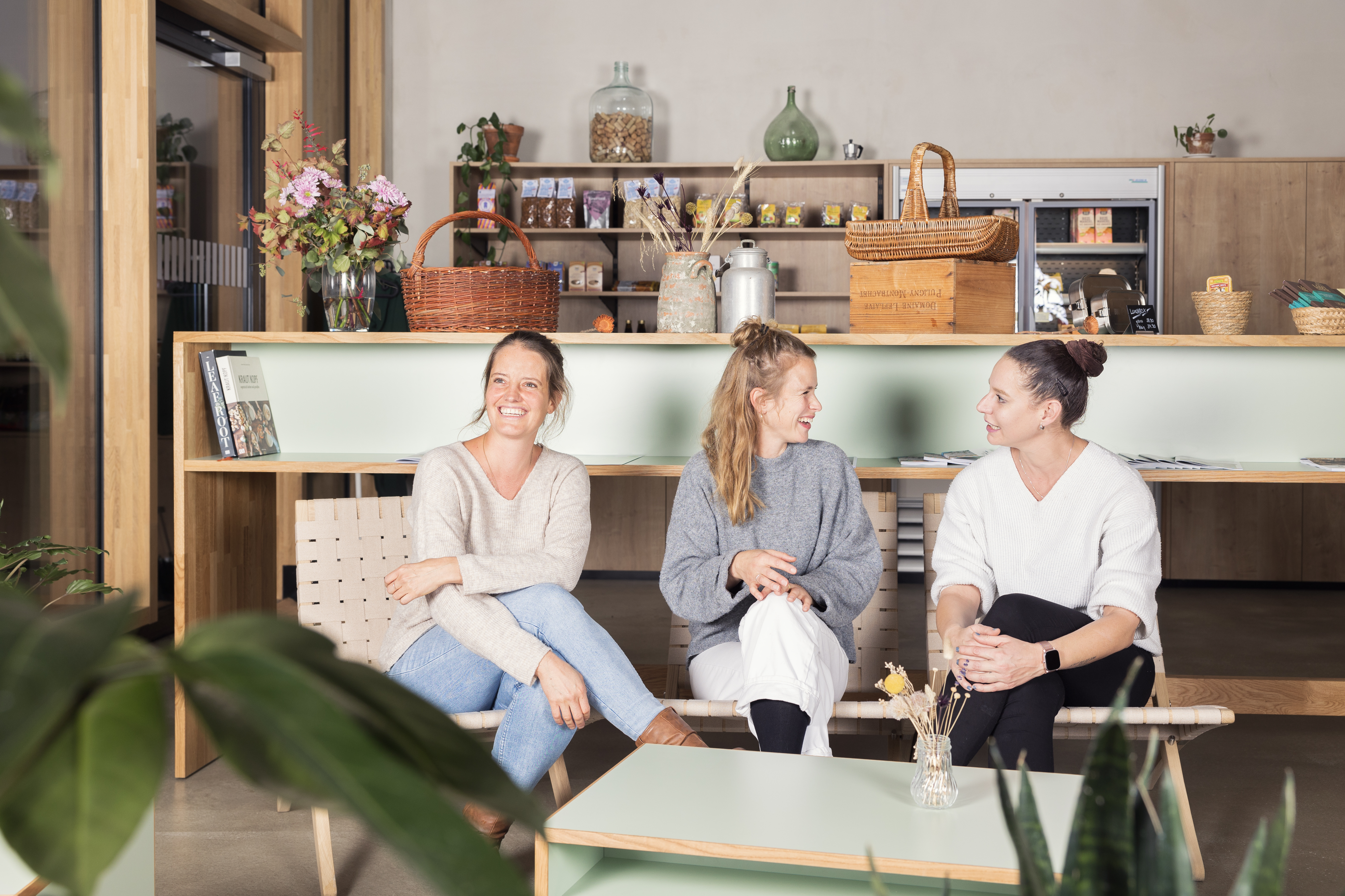 Drei Frauen voller Tatendrang: Nadine Wöhrel, Nicole Kaupp und Claudia Hebel (von links) im «Bio Bistro» am Bachgraben