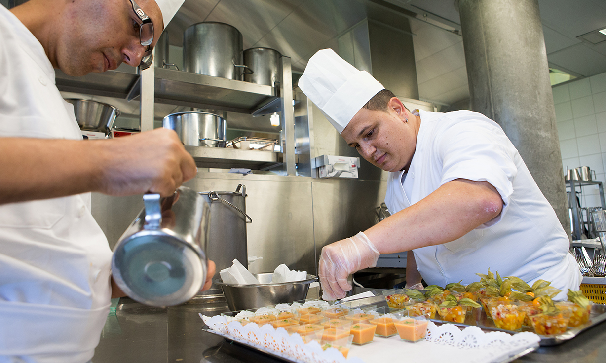 Das Küchenteam im Einsatz